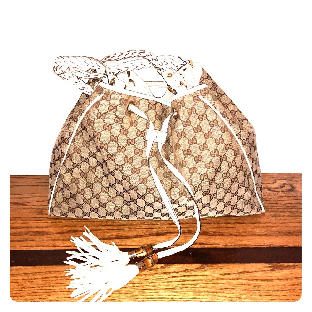 Gucci bamboo tassel cinch bag